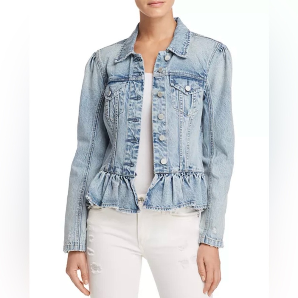BLANKNYC Peplum Denim Jacket size small great condition